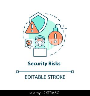 Security risks concept icon Stock Vector