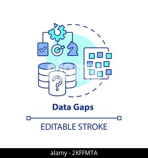 Data gaps concept icon Stock Vector