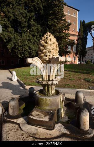 Pigna fountain, Rome, Italy Stock Photo