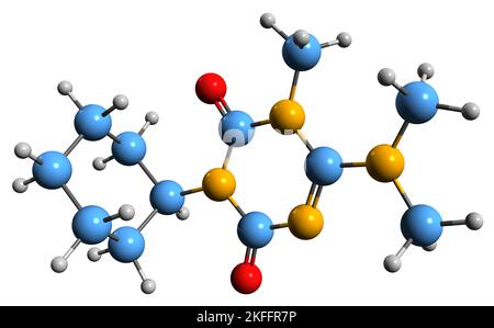 3D image of Triazine skeletal formula - molecular chemical structure of ...