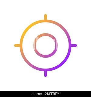 Target pixel perfect gradient linear ui icon Stock Vector