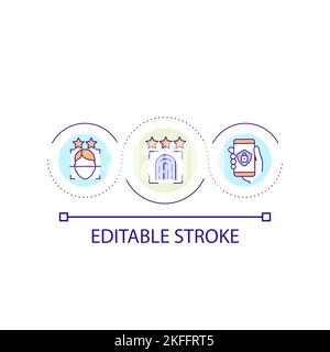 Fingerprint protection loop concept icon Stock Vector