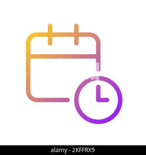 Calendar online pixel perfect gradient linear ui icon Stock Vector