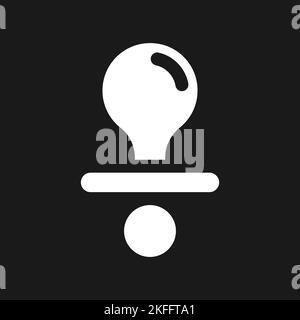 Pacifier dark mode glyph ui icon Stock Vector