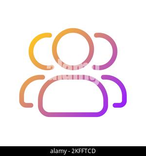 Online community pixel perfect gradient linear ui icon Stock Vector