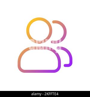 Accounts changing pixel perfect gradient linear ui icon Stock Vector