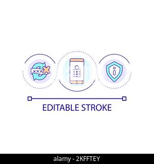 Change password loop concept icon Stock Vector