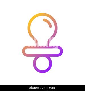 Pacifier pixel perfect gradient linear ui icon Stock Vector