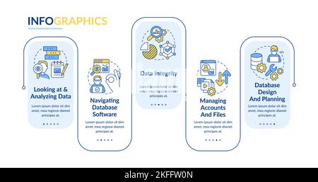 Information governance skills rectangle infographic template Stock Vector