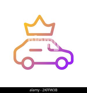 Premium taxi service pixel perfect gradient linear ui icon Stock Vector