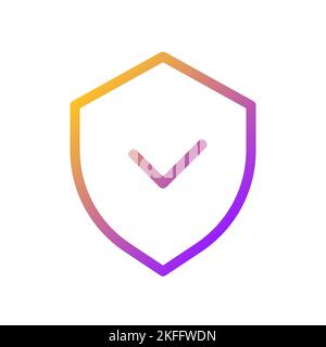 Cyber security pixel perfect gradient linear ui icon Stock Vector