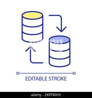 Data exchange RGB color icon Stock Vector