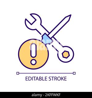Repair issue RGB color icon Stock Vector