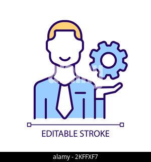 Customer support service RGB color icon Stock Vector