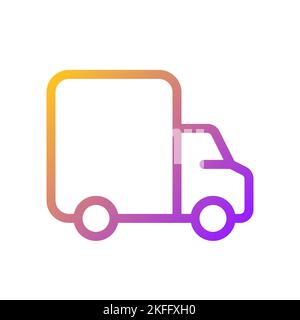 Lorry pixel perfect gradient linear ui icon Stock Vector