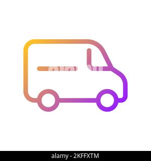 Van pixel perfect gradient linear ui icon Stock Vector