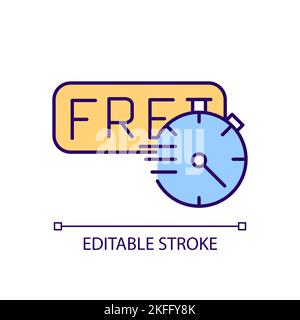 Free trial period RGB color icon Stock Vector