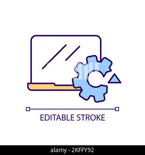Adjustment problem RGB color icon Stock Vector