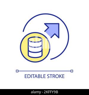 Database scalability RGB color icon Stock Vector