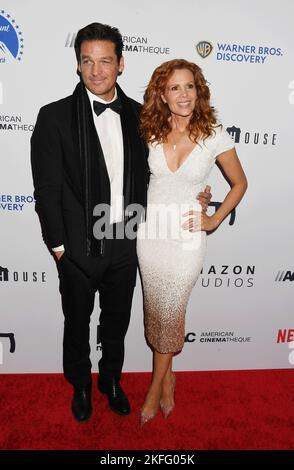 BEVERLY HILLS, CALIFORNIA - NOVEMBER 17: (L-R) Bart Johnson and Robyn Lively attend the 36th Annual American Cinematheque Award Ceremony honoring Ryan Stock Photo