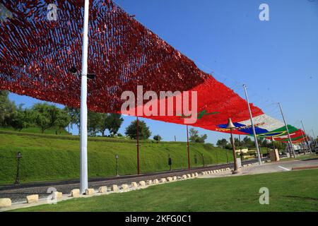 Non Exclusive: November 16, 2022 in Doha, Qatar: A canopy of giant ...