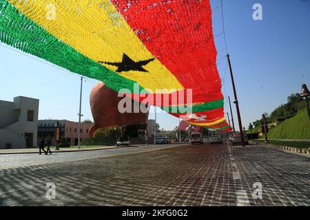 Non Exclusive: November 16, 2022 in Doha, Qatar: A canopy of giant ...