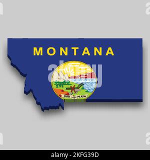 Montana state map silhouette icon Stock Vector Image & Art - Alamy