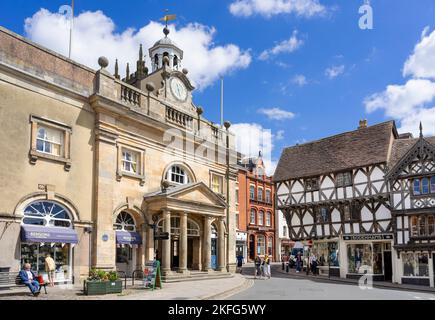 Ludlow Shropshire Ludlow Museum in the old Buttercross building at the Junction of Broad Street and King Street Ludlow Shropshire England UK GB Europe Stock Photo