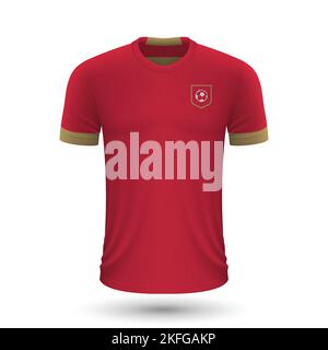 Realistic soccer shirt of Serbia, jersey template for football kit Stock Vector