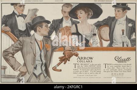 Arrow collars, Cluett shirts, c1909-09-25. Stock Photo