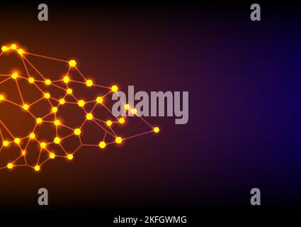 Christmas seasonal festival wireframe neon light internet connection technology vector illustration futuristic wallpaper Stock Vector
