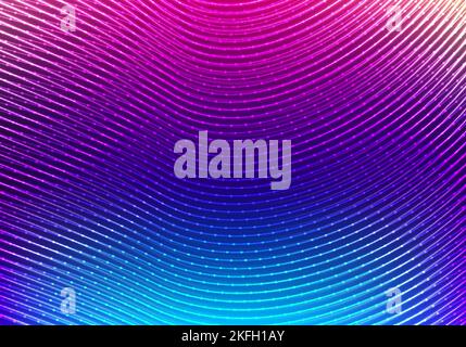 Abstract blue and pink dynamic wave lines and dots particles pattern background and texture technology digital connection concept. Vector illustration Stock Vector