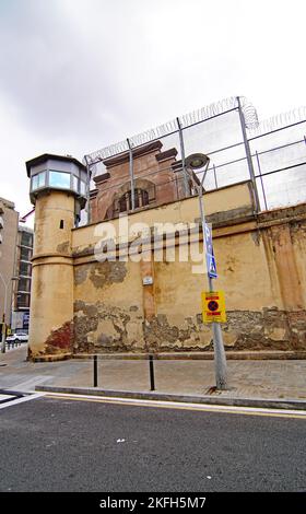 Exterior and interior of the old La Modelo prison in Barcelona, Catalunya, Spain, Europe Stock Photo