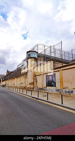 Exterior and interior of the old La Modelo prison in Barcelona, Catalunya, Spain, Europe