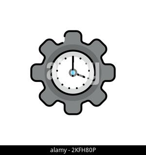 Waiting loading color line icon. Technical time. Download process. System update. Stock Vector