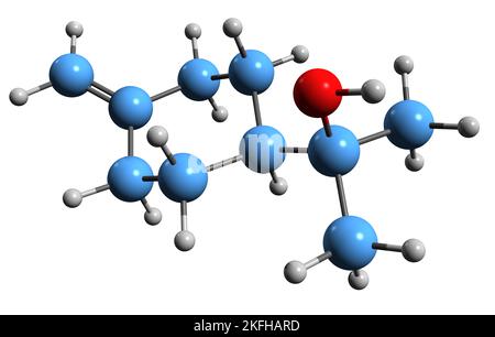 3D image of Limonene skeletal formula - molecular chemical structure of ...