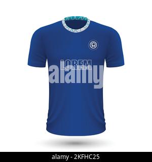 Realistic soccer shirt Chelsea, jersey template for football kit 2022 Stock Vector