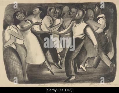 Harlem WPA Street Dance, ca.1935 - 1943. Stock Photo