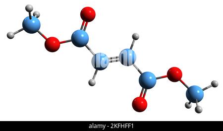 3D image of Fumaric acid skeletal formula - molecular chemical ...