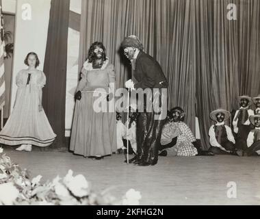 Blackface show, 1935 - 1943. Stock Photo