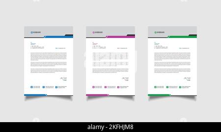 Marden Business Letterhead Template Design Stock Vector