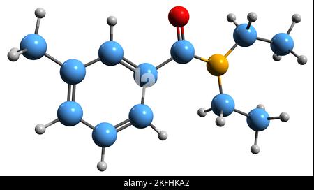 3D image of 4-Methylbenzamide skeletal formula - molecular chemical ...