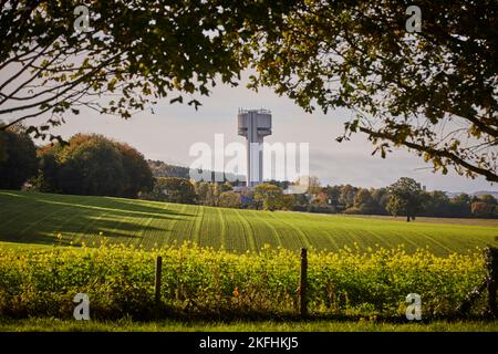 Sci-Tech Daresbury Enterprise Zone Daresbury Tower, formerly the Nuclear Structure Facility Stock Photo