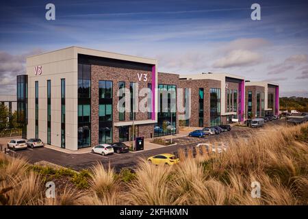 Sci-Tech Daresbury Enterprise Zone  V1 V2 V3 offices Stock Photo