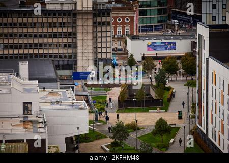 Liverpool John Moores University area Stock Photo