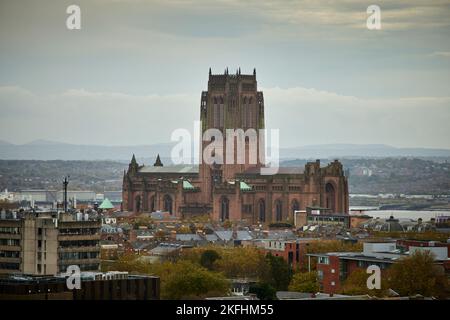 Liverpool Cathedral  Anglican Diocese of Liverpool, built on St James's Mount in Liverpool, Stock Photo