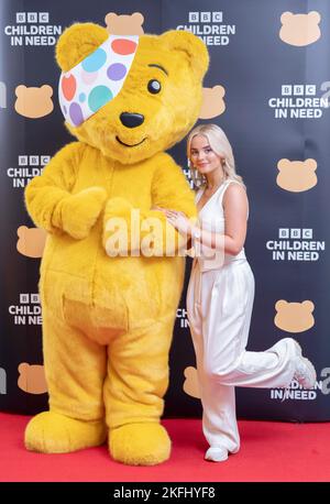 Doctor Who companion Millie Gibson at the BBC Children In Need telethon at BBC Studios in Salford. Picture date: Friday November 18, 2022. Stock Photo