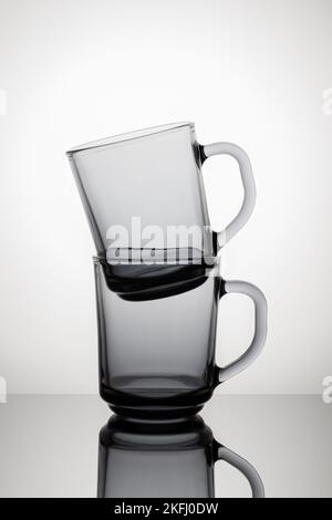 Empty coffee glass Stock Photo
