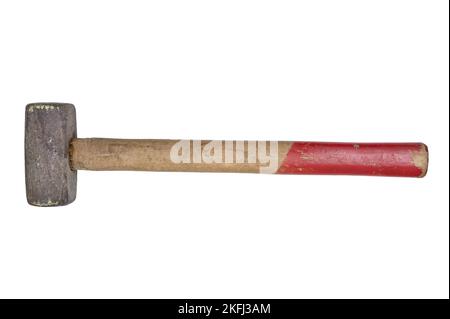 Used sledgehammer. isolated on white background. Stock Photo