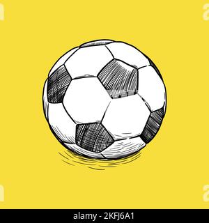Soccer Icon. Sport Concept, Sketch and Vintage Style. - Vector. Vector illustration Stock Vector